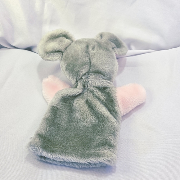 Vintage Mouse Plush Hand Puppet Gray Pink LTD Commodities Korea 10 Inch 1985 - Picture 7 of 9